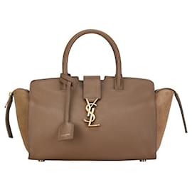 Yves Saint Laurent-Yves Saint Laurent Monogram Downtown Cabas Leather Handbag 436834.0 in good condition-Other