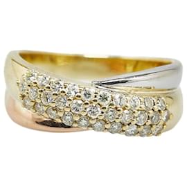 & Other Stories-Pt900 Platinum K18YG Yellow Gold K18PG Pink Gold Diamond Ring in Excellent Condition-Golden