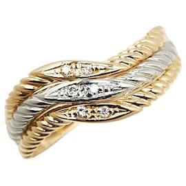 & Other Stories-Pt900 Platinum K18YG Yellow Gold Diamond Ring in Excellent Condition-Golden