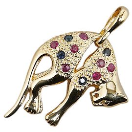 & Other Stories [LuxUness] 18Collar de metal con colgante K Ruby Panther en excelentes condiciones Otro