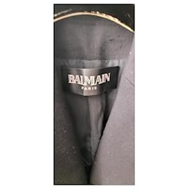 Balmain-BALMAIN Black Wool one-button wool Blazer-Black