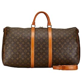 Louis Vuitton-Louis Vuitton Keepall Bandouliere 55-Brown