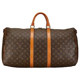 Louis Vuitton-Louis Vuitton Keepall Bandouliere 55-Castaño