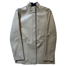 Giorgio Armani AW2000 Leather Beige Jacket Beige