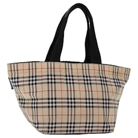 Autre Marque-Bolsa Burberrys Blue Label Nova Check Nylon Bege Auth kk239-Bege