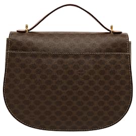 Céline-Sac à main CELINE Macadam en toile PVC 2façon Brown Auth 75809-Marron