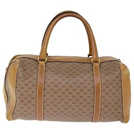 Gucci-GUCCI Micro GG Supreme Boston Bag PVC Beige 002 25 2112 Auth ep4263-Beige