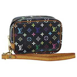 Louis Vuitton-LOUIS VUITTON Monogram Multicolor Trousse Wapity Pouch Black M58034 auth 75258-Black