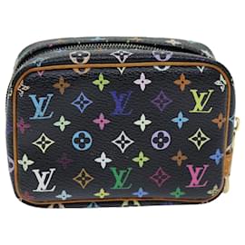 Louis Vuitton-LOUIS VUITTON Monogram Multicolor Trousse Wapity Pouch Black M58034 auth 75258-Black