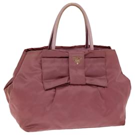 Prada-PRADA Hand Bag Nylon Pink Auth bs14423-Pink