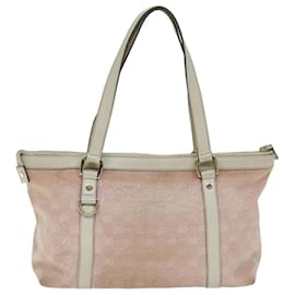 Gucci-GUCCI GG Canvas Tote Bag Pink 141470 auth 75591-Pink