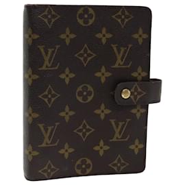 Louis Vuitton-LOUIS VUITTON Monogram Agenda MM Day Planner Cover R20105 LV Auth 75710-Monogram