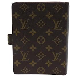 Louis Vuitton-LOUIS VUITTON Monogram Agenda MM Day Planner Cover R20105 LV Auth 75710-Monogram