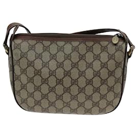Gucci-GUCCI GG Supreme Web Sherry Line Shoulder Bag Beige 001 754 6177 Auth bs14808-Beige