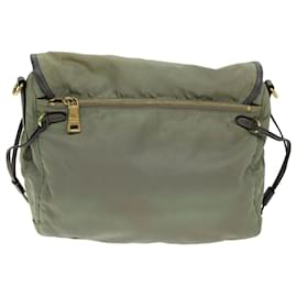 Prada-PRADA Shoulder Bag Nylon Khaki Auth 75220-Khaki