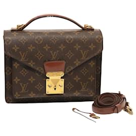 Louis Vuitton-LOUIS VUITTON Monogram Monceau Hand Bag 2way M51185 LV Auth 75723-Monogram