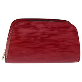 Louis Vuitton-Estuche LOUIS VUITTON Epi Dauphine PM Rojo castellano M48447 LV Auth th4932-Otro