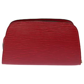 Louis Vuitton-Estuche LOUIS VUITTON Epi Dauphine PM Rojo castellano M48447 LV Auth th4932-Otro