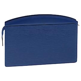 Louis Vuitton-LOUIS VUITTON Pochette Epi Trousse Crete Bleu M48405 Auth LV 75732-Bleu
