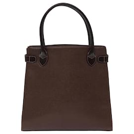 Autre Marque-Burberrys Hand Bag Leather Brown Auth bs14824-Brown