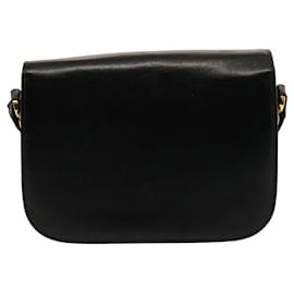 Céline-CELINE Sac Bandoulière Calèche Cuir Noir Auth bs14806-Noir