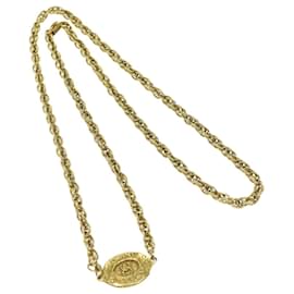 Chanel-CHANEL Necklace Metal Gold CC Auth bs14195-Golden