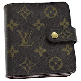 Louis Vuitton-Carteira compacta com zíper LOUIS VUITTON Monogram M61667 LV Auth yk12569-Monograma