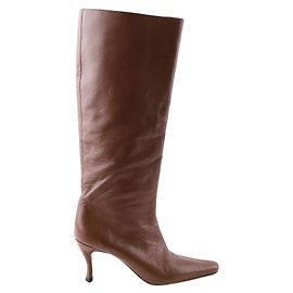 By Far Lederstiefel Braun