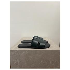 Hermès-HERMES  Sandals T.eu 42.5 leather-Green