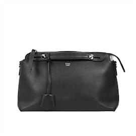 Fendi-FENDI Vitello Dolce By The Way Boston Handbag in Black-Black