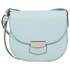 Céline-CELINE Baby Grained Calfskin Small Trotteur in Light Turquoise-Blue