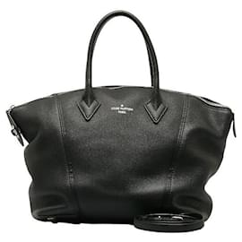 Louis Vuitton-Louis Vuitton Parnasséa Lockit PM Leather Handbag M50028 in Very Good Condition-Black