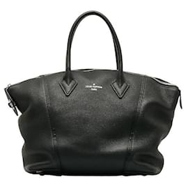 Louis Vuitton-Bolso de mano de cuero Louis Vuitton Parnasséa Lockit PM M50028 en muy buen estado-Negro