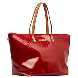 Louis Vuitton-Bolso de mano de cuero patentado Louis Vuitton Bellevue GM M93587 en buen estado-Roja