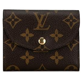 Louis Vuitton-Cartera compacta triple Louis Vuitton Portefeuille Helene Cartera corta de lona M60253 en buen estado-Otro