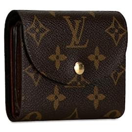 Louis Vuitton-Louis Vuitton Tri-fold Compact Wallet Portefeuille Helene Canvas Short Wallet M60253 in good condition-Other