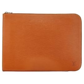 Louis Vuitton-Louis Vuitton Poche Document Leather Clutch Bag M54498 in good condition-Other