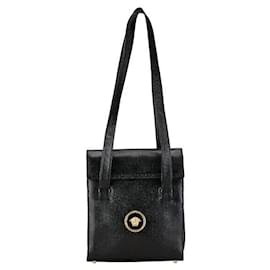 Versace-Bolsa de couro Versace Medusa em muito bom estado-Preto