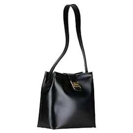 Salvatore Ferragamo-Salvatore Ferragamo Vara Leather Shoulder Bag AF-21 8250 in Very Good Condition-Black