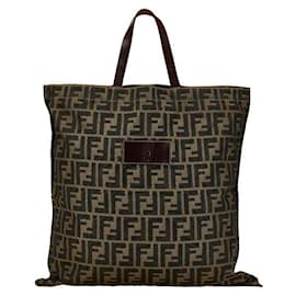 Fendi-Fendi Zucca Canvas Tote Bag Sac cabas en toile en bon état-Autre