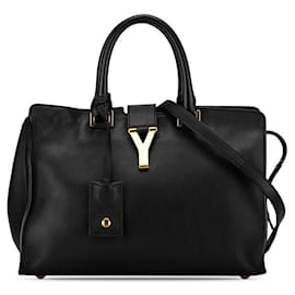 Yves Saint Laurent-Yves Saint Laurent Leather Chyc Cabas Bag Leather Handbag 311210 in good condition-Other