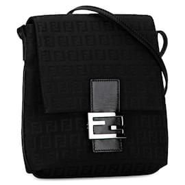 Fendi-Bolsa crossbody de lona Fendi Zucchino Bolsa crossbody de lona 8BT075 em boa condição-Outro