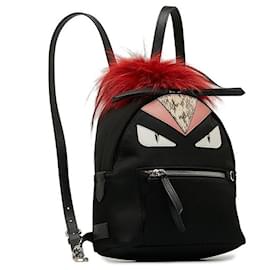 Fendi-Fendi Nylon Fur Monster Eyes Backpack Canvas Backpack 8b2038 in excellent condition-Other