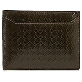 Fendi-Fendi Embossed Leather FF Card Case Leather Card Case 7M0012 in good condition-Other
