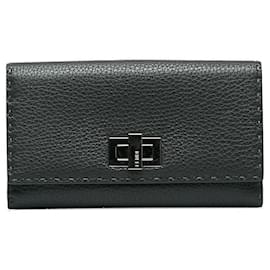 Fendi-Fendi Selleria Peekaboo Long Wallet Portefeuille long en cuir en bon état-Autre