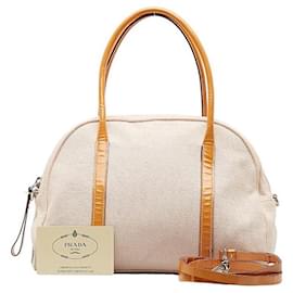 Prada-Prada Canvas Dome Handbag  Canvas Shoulder Bag B10248 in good condition-Other