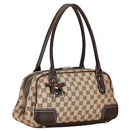 Gucci-Gucci GG Canvas Princy Boston Bag  Canvas Handbag 161720.0 in good condition-Other