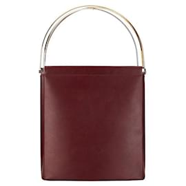 Cartier-Cartier Trinity Leather Shoulder Handbag Bordeaux Red-Red