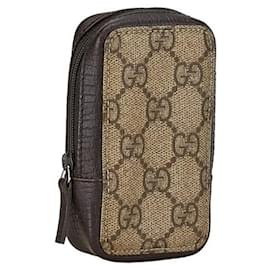 Gucci-Gucci GG Supreme Cigarette Case Canvas Vanity Bag 115262 in good condition-Other