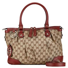 Gucci-Gucci GG Canvas Sukey Handbag  Canvas Shoulder Bag 247902 in good condition-Other